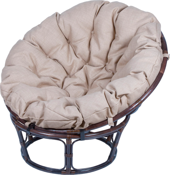 Изображение товара Кресло садовое Мебель Солнца Папасан 23/01 (темно-коричневый/бежевый)