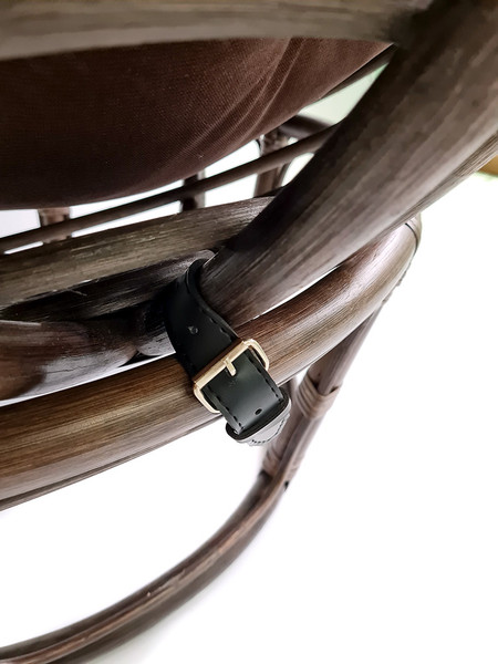 Изображение товара Кресло садовое Мебель Солнца Папасан 23/01 (темно-коричневый/бежевый)