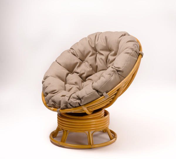 Изображение товара Кресло садовое Мебель Солнца Папасан вращающийся 23/01В (медный/бежевый)