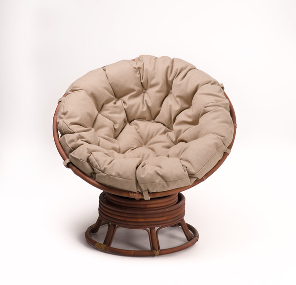 Изображение товара Кресло садовое Мебель Солнца Папасан вращающийся 23/01В (миндаль/бежевый)