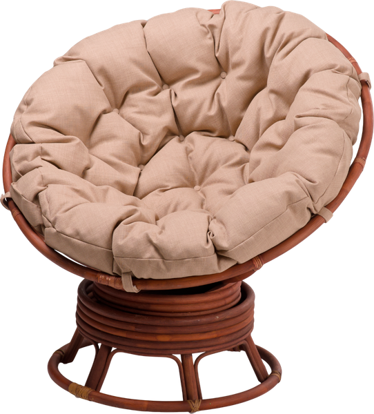 Изображение товара Кресло садовое Мебель Солнца Папасан вращающийся 23/01В (миндаль/бежевый)