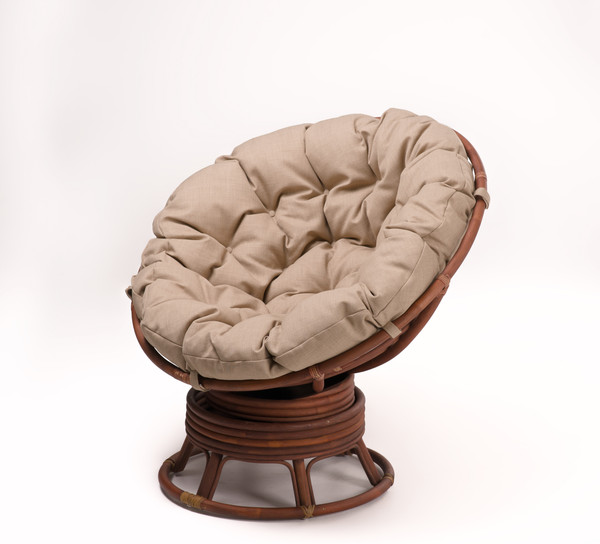 Изображение товара Кресло садовое Мебель Солнца Папасан вращающийся 23/01В (миндаль/бежевый)