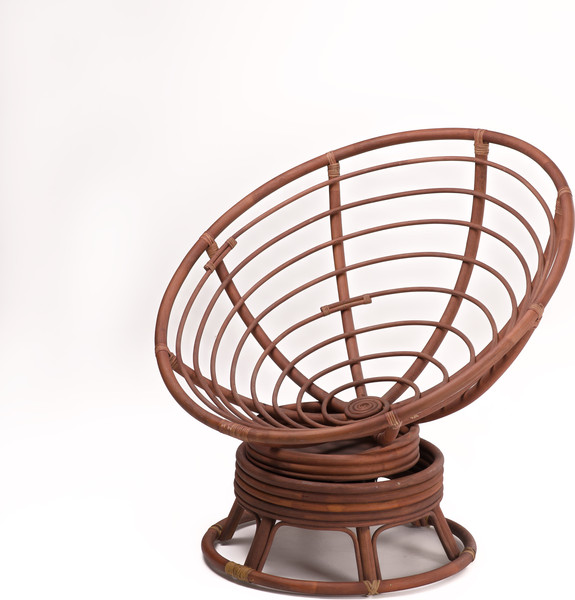 Изображение товара Кресло садовое Мебель Солнца Папасан вращающийся 23/01В (миндаль/серый)