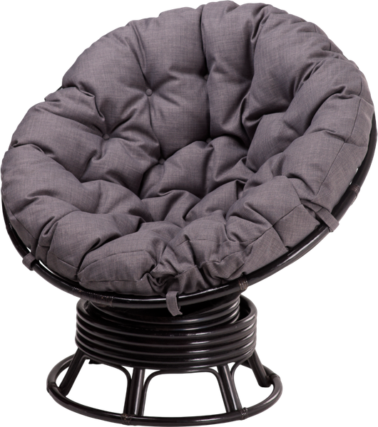 Изображение товара Кресло садовое Мебель Солнца Папасан вращающийся 23/01В (венге/серый)