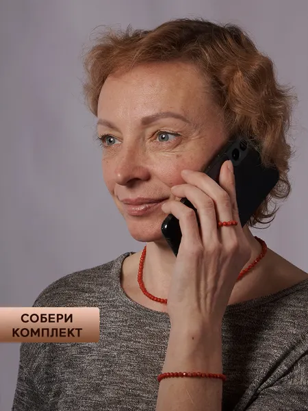 Изображение товара Браслет на ногу Wolves Коралл 5950 (р.23-28, красный)