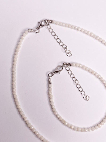 Изображение товара Браслет на ногу Wolves Коралл 5983 (р.21-26, белый)