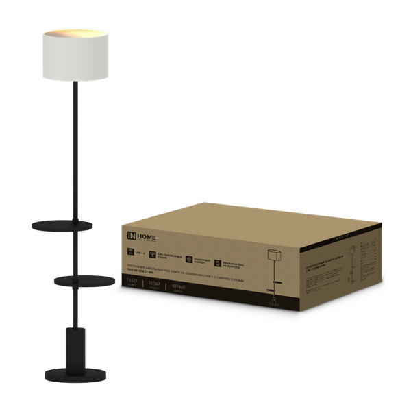 Изображение товара Торшер INhome ТНО 09-2ПЕ27-WB / 4690612061566