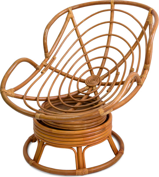 Изображение товара Кресло садовое Мебель Солнца Папасан Челси вращающийся 23/03В (коньяк)