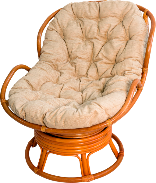 Изображение товара Кресло садовое Мебель Солнца Папасан Челси вращающийся 23/03В (коньяк)