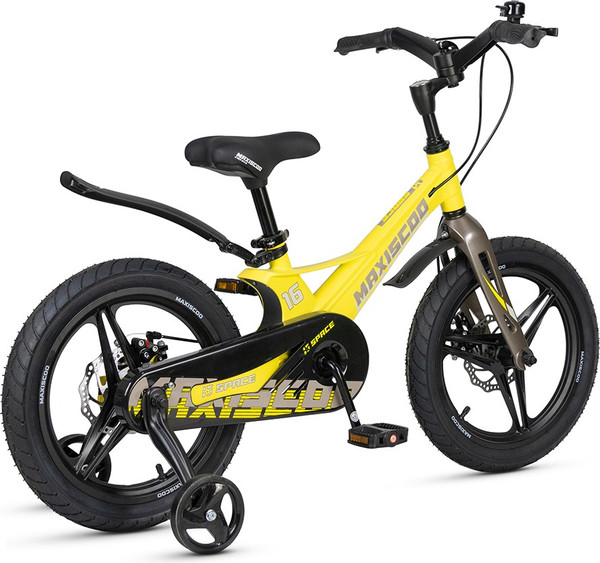 Изображение товара Детский велосипед Maxiscoo Space Deluxe 16 2025 / MSC-S1641D (желтый матовый)