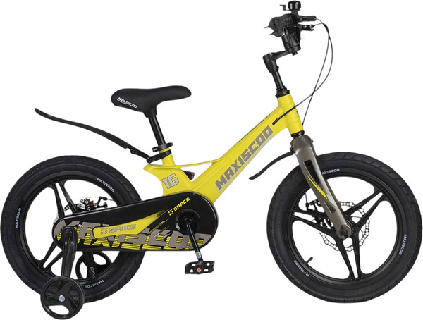 Изображение товара Детский велосипед Maxiscoo Space Deluxe 16 2025 / MSC-S1641D (желтый матовый)