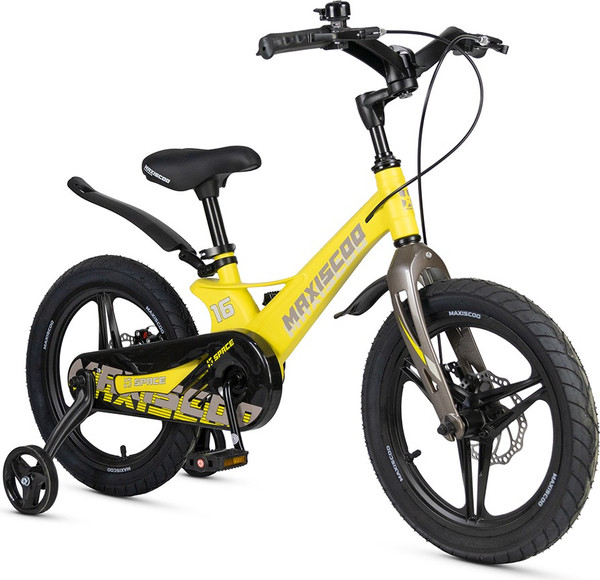 Изображение товара Детский велосипед Maxiscoo Space Deluxe 16 2025 / MSC-S1641D (желтый матовый)