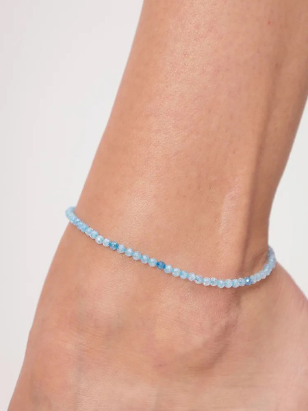 Изображение товара Браслет на ногу Wolves Аквамарин 6221 (р.21-26)