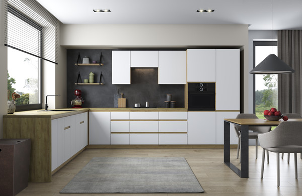 Изображение товара Шкаф навесной для кухни Anrex Set plus 2V/80 (дуб наварра/белый)