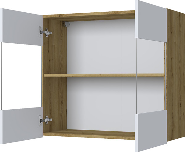 Изображение товара Шкаф навесной для кухни Anrex Set plus 2V/80 (дуб наварра/белый)