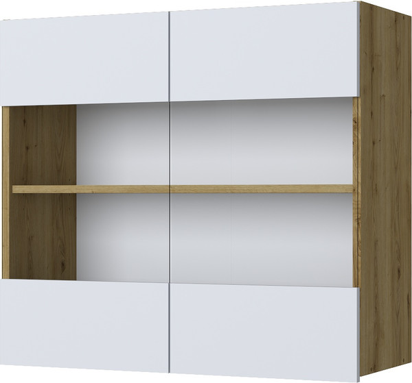 Изображение товара Шкаф навесной для кухни Anrex Set plus 2V/80 (дуб наварра/белый)