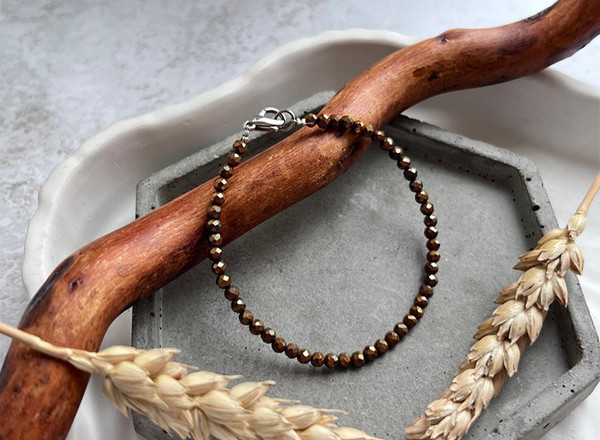 Изображение товара Браслет на ногу Wolves Пирит 6357 (р.21-26)