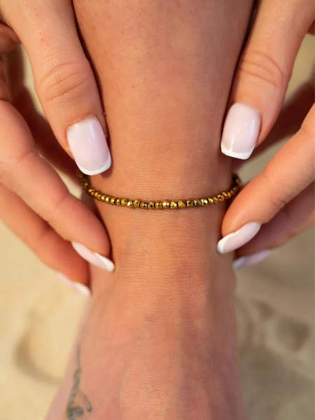 Изображение товара Браслет на ногу Wolves Пирит 6358 (р.23-28)