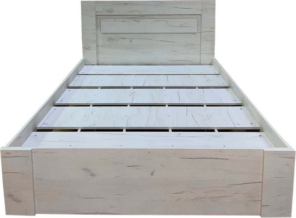 Изображение товара Полуторная кровать Поставымебель НС-03-2 / 1 (дуб крафт белый)