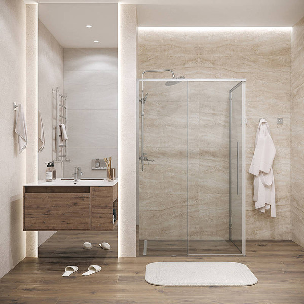 Изображение товара Душевая стенка Grossman Galaxy 100х195 / 200.K33.01.100.10.00 (хром/стекло прозрачное)