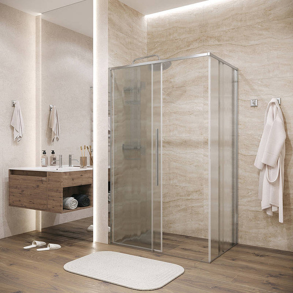 Изображение товара Душевая стенка Grossman Galaxy 100х195 / 200.K33.01.100.10.02 (хром/стекло шиншилла)