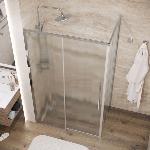 Изображение товара Душевая стенка Grossman Galaxy 100х195 / 200.K33.01.100.10.02 (хром/стекло шиншилла)