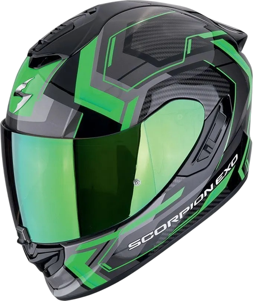 Изображение товара Мотошлем Scorpion Exo EXO-1400 Evo II Linart (р. L, черный/зеленый/серый)