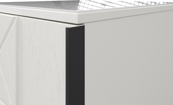 Изображение товара Прикроватная тумба Мебель-КМК 1Д Агата КМК 1001.2 (белый текстурный/дуб полярный)