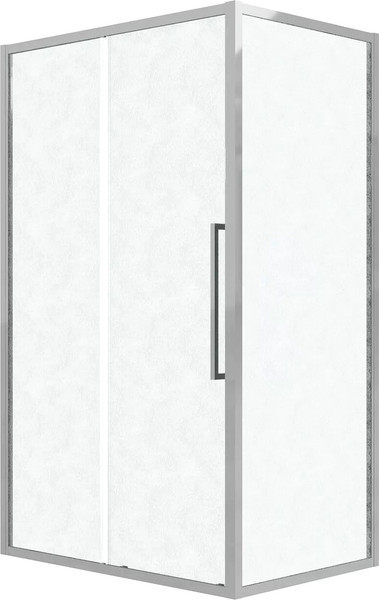 Изображение товара Душевая стенка Grossman Cosmo 100х195 / 200.K33.02.100.10.02 (хром/стекло шиншилла)