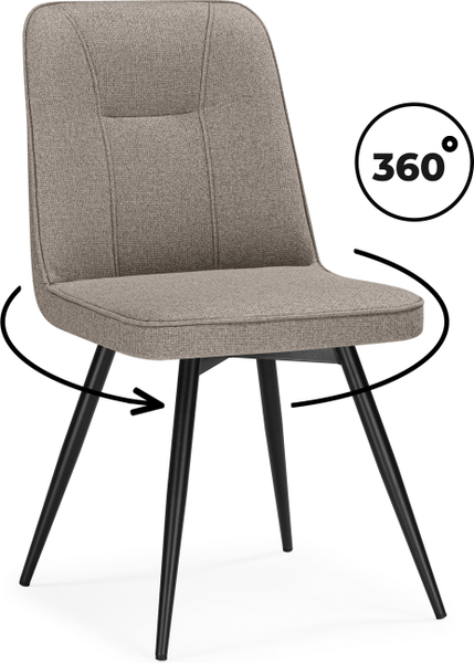 Изображение товара Стул Woodville Texas 3 поворотный / 15887 (светло-коричневый/черный)