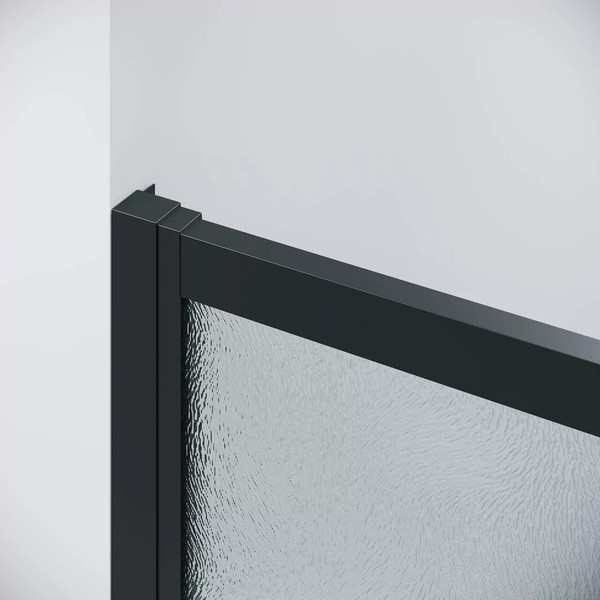 Изображение товара Душевая стенка Grossman Cosmo 100х195 / 200.K33.02.100.21.02 (черный матовый/стекло шиншилла)