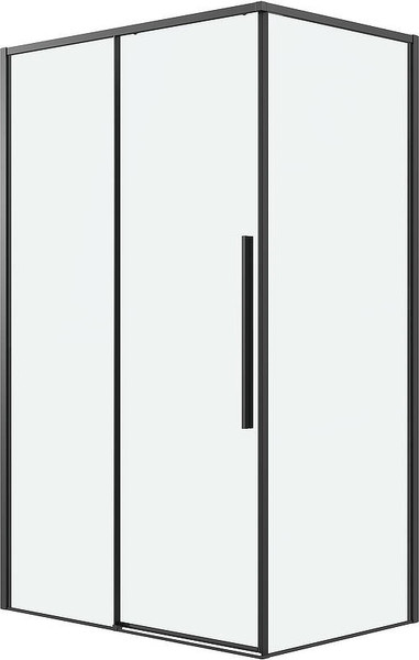 Изображение товара Душевая стенка Grossman Galaxy 100х195 / 200.K33.01.100.21.00 (черный матовый/стекло прозрачное)