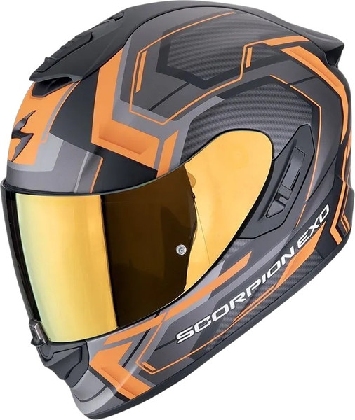 Изображение товара Мотошлем Scorpion Exo EXO-1400 Evo II Linart (р. 2XL, черный матовый/оранжевый/серый)