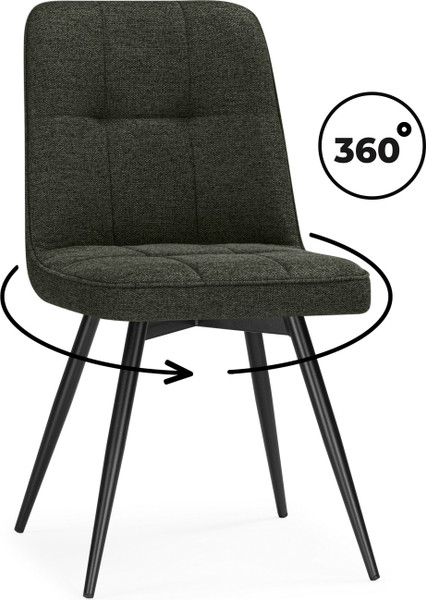 Изображение товара Стул Woodville Texas 4 поворотный / 15893 (темно-зеленый/черный)