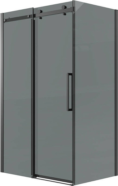 Изображение товара Душевая стенка Grossman Classic 100х195 / 200.K33.04.100.21.10 (черный матовый/стекло тонированное)