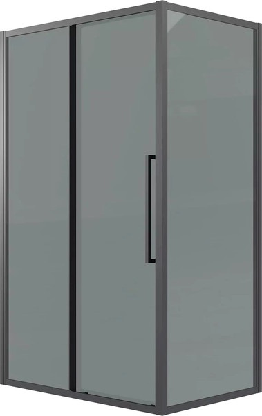 Изображение товара Душевая стенка Grossman Cosmo 100х195 / 200.K33.02.100.21.10 (черный матовый/стекло тонированное)