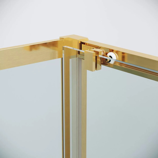 Изображение товара Душевая стенка Grossman Cosmo 100х195 / 200.K33.02.100.32.00 (золото сатин/стекло прозрачное)