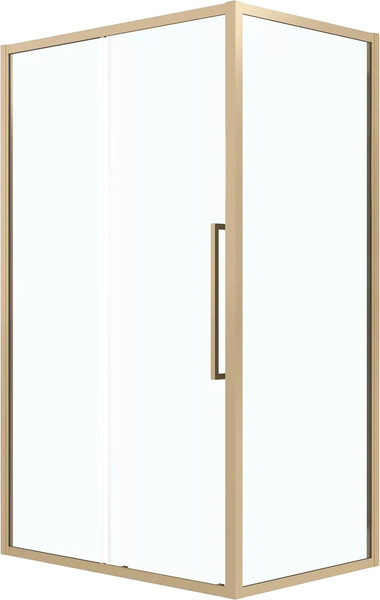 Изображение товара Душевая стенка Grossman Cosmo 100х195 / 200.K33.02.100.32.00 (золото сатин/стекло прозрачное)