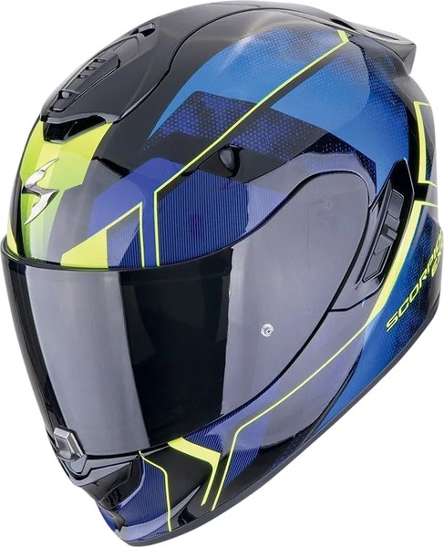 Изображение товара Мотошлем Scorpion Exo Exo-1400 Evo II Intensio (р. 2XL, черный/синий/желтый)