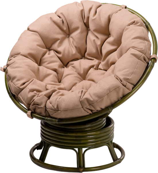Изображение товара Кресло садовое Мебель Солнца Папасан вращающийся 23/01В (олива/бежевый)