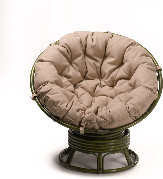 Изображение товара Кресло садовое Мебель Солнца Папасан вращающийся 23/01В (олива/бежевый)