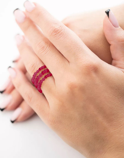 Изображение товара Кольцо Wolves Циркон Тройное 5743 (р.24-25, красный)