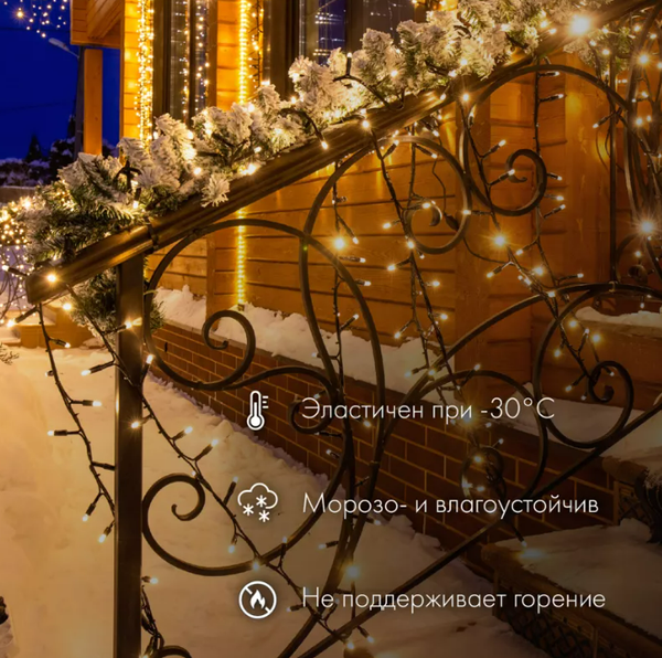 Изображение товара Светодиодная гирлянда Neon-Night Нить 305-195 (10м, белый)