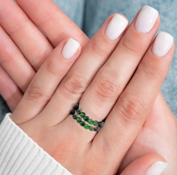 Изображение товара Кольцо Wolves Цоизит Двойное 5767 (р.24-25)