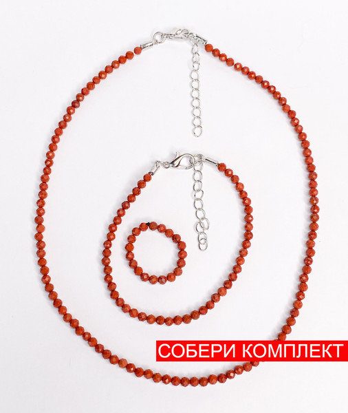 Изображение товара Кольцо Wolves Яшма Двойное 5799 (р.22-23, красный)