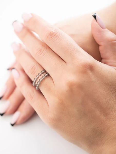 Изображение товара Кольцо Wolves Раухтопаз Двойное 6071 (р.22-23)