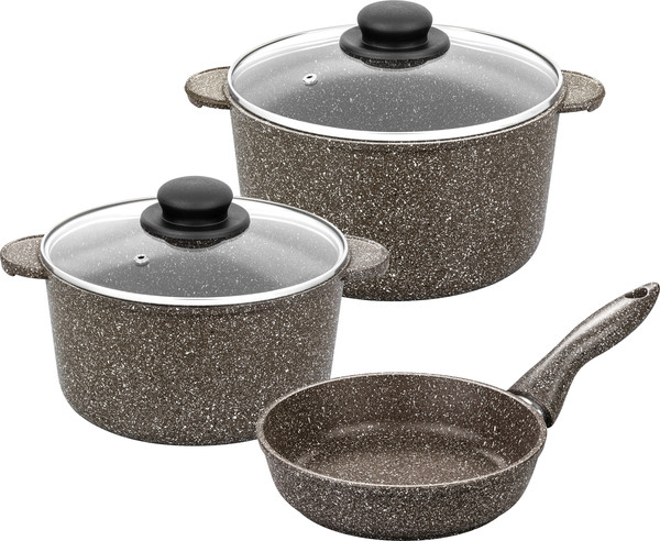 Изображение товара Набор кухонной посуды Elan Gallery Гармония Вкуса / 120440+3 (коричневый опал)