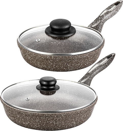 Изображение товара Набор сковородок Elan Gallery Гармония Вкуса / 120309+2 (коричневый опал)