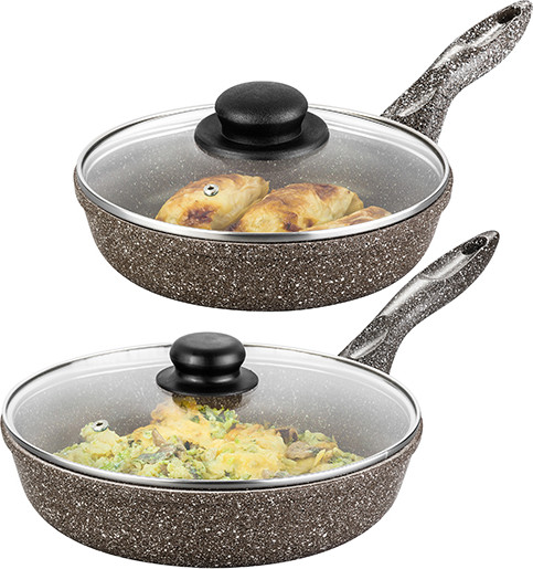 Изображение товара Набор сковородок Elan Gallery Гармония Вкуса / 120309+2 (коричневый опал)