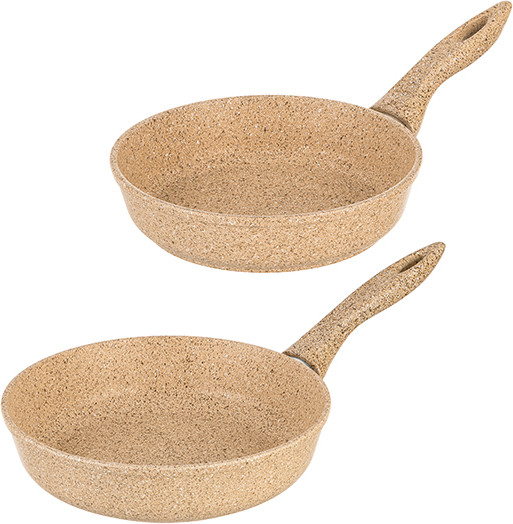 Изображение товара Набор сковородок Elan Gallery Гармония Вкуса / 121129+2 (медовый гранит)